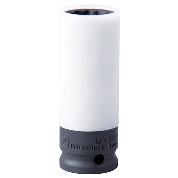 1/2 in drive metric socket with fixed nylamid cover, 21 mm